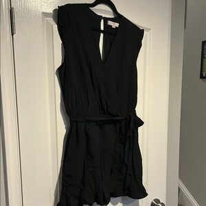 LOFT Black Wrap Romper
